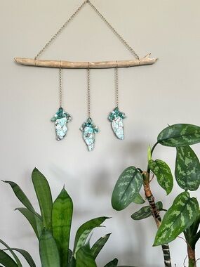 Amazonite Driftwood Wall Hanging